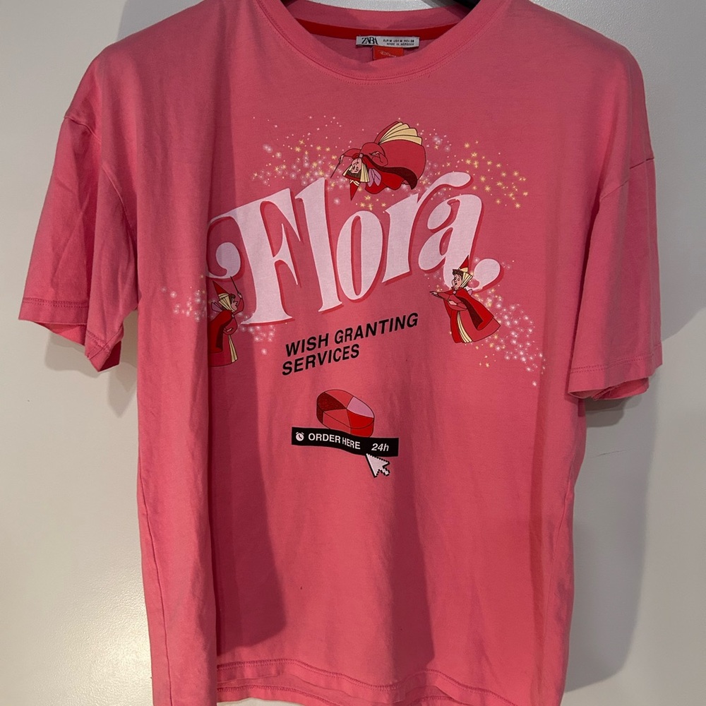 Zara X Disney Collab Sleeping Beauty Graphic Tee - Fairy God Mother Flora